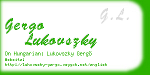gergo lukovszky business card